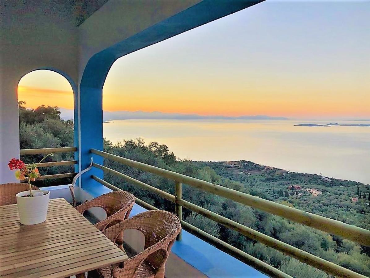House Tanna Of Villa Intaba Spectacular Sea Views Corfiot Riviera Spartilas Corfu Island Greece Close To Ipsos Beach Spartylas Exteriör bild