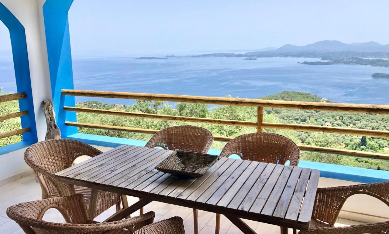 House Tanna Of Villa Intaba Spectacular Sea Views Corfiot Riviera Spartilas Corfu Island Greece Close To Ipsos Beach Spartylas Exteriör bild