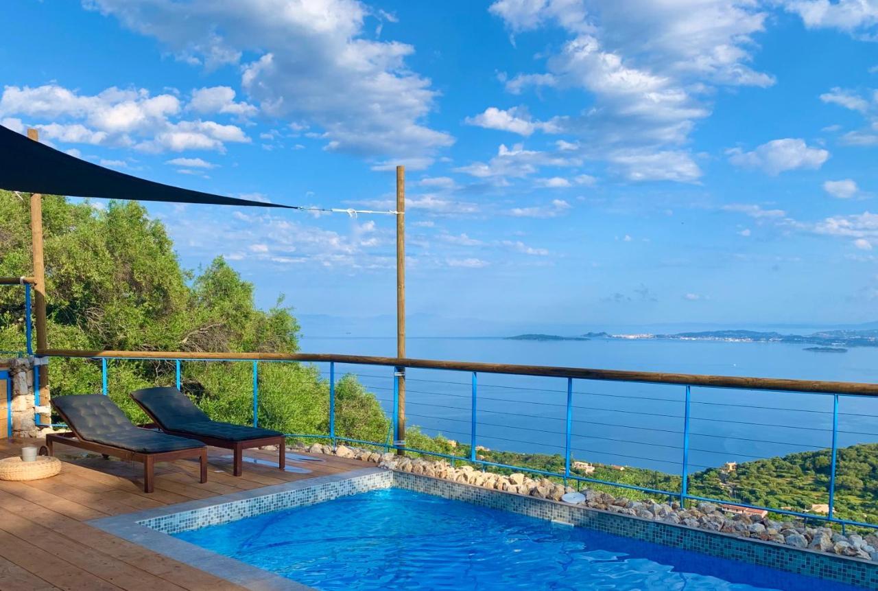 House Tanna Of Villa Intaba Spectacular Sea Views Corfiot Riviera Spartilas Corfu Island Greece Close To Ipsos Beach Spartylas Exteriör bild